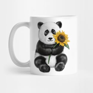 Cute Panda Holding Sunflower Mug